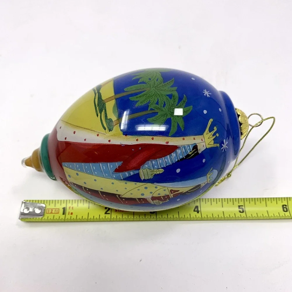 Pier 1 Nativity Christmas Ornament LI BIEN 2018 Manger Wise Men With Box